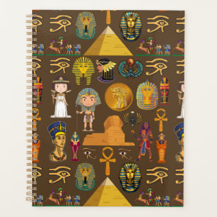 Ancient Egyptian Hieroglyphic -Pattern Symbol Planner