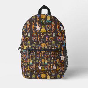 Ancient Egyptian Hieroglyphic Pattern Symbol       Printed Backpack