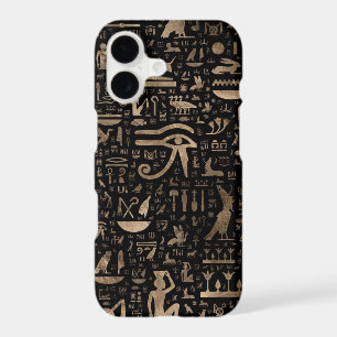 Ancient Egyptian hieroglyphs - Black and gold