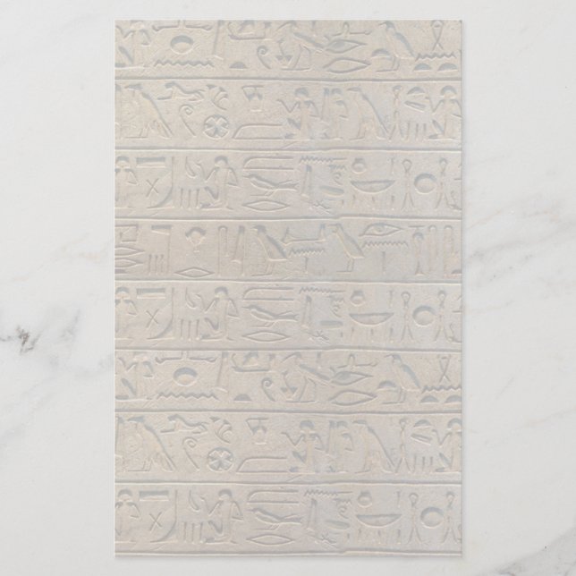 Ancient Egyptian Hieroglyphs Design Writing Paper (Front)