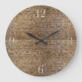 Ancient Egyptian Hieroglyphs Designer Clock