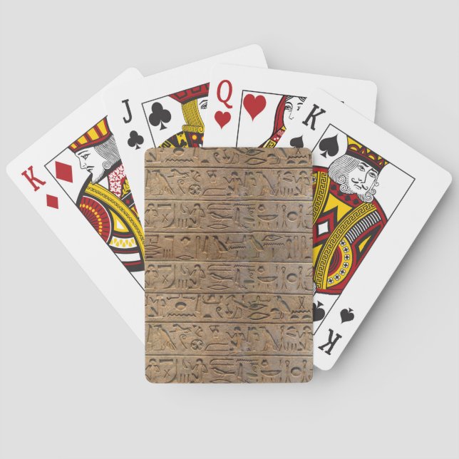 Ancient Egyptian Hieroglyphs Designer Gift Playing Cards (Back)