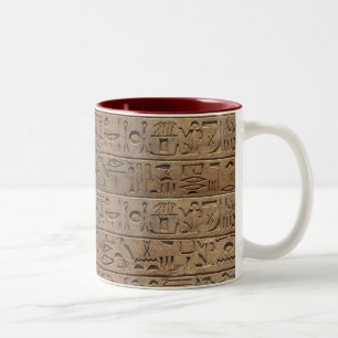 Ancient Egyptian Hieroglyphs Designer Gift Two-Tone Coffee Mug