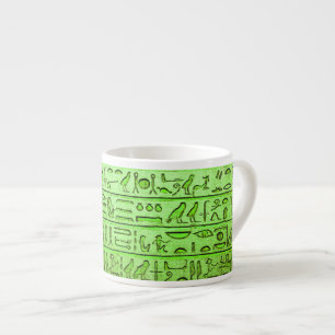 Ancient Egyptian Hieroglyphs Green Speciality Mug