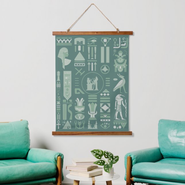 Ancient Egyptian Hieroglyphs  Hanging Tapestry (Living Room)