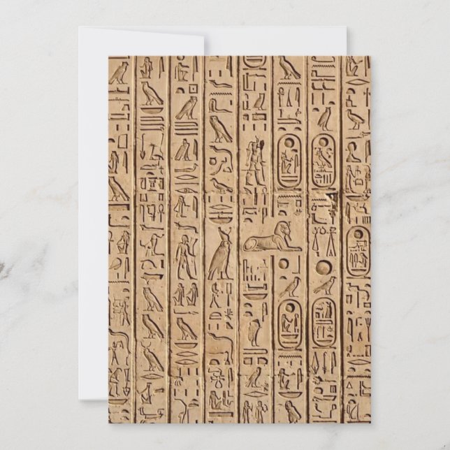 Ancient Egyptian hieroglyphs  Invitation (Front)