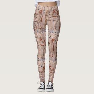 Ancient Egyptian Hieroglyphs Motif Yoga Running Leggings