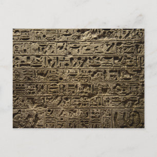 ancient egyptian hieroglyphs postcard