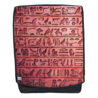 Ancient Egyptian Hieroglyphs Red Backpack