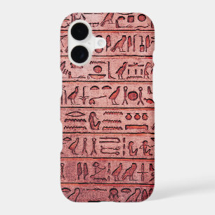 Ancient Egyptian Hieroglyphs - Red iPhone Case