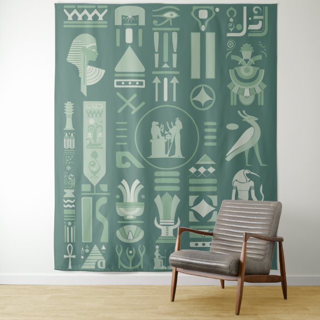 Ancient Egyptian Hieroglyphs Tapestry (In Situ)