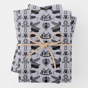 Ancient Egyptian Hieroglyphs Wrapping Paper Sheet