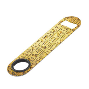 Ancient Egyptian Hieroglyphs Yellow