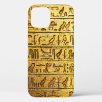 Ancient Egyptian Hieroglyphs - Yellow