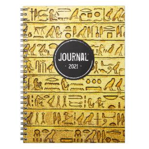 Ancient Egyptian Hieroglyphs - Yellow Journal