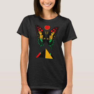 Ancient Egyptian Kemetic Symbol Rasta Butterfly An T-Shirt