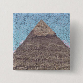 ANCIENT EGYPTIAN KHUFU PYRAMID PUZZLE BADGE. 15 CM SQUARE BADGE