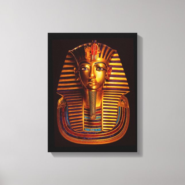 Ancient Egyptian King Tutankhamun Gold Burial Mask Canvas Print (Front)