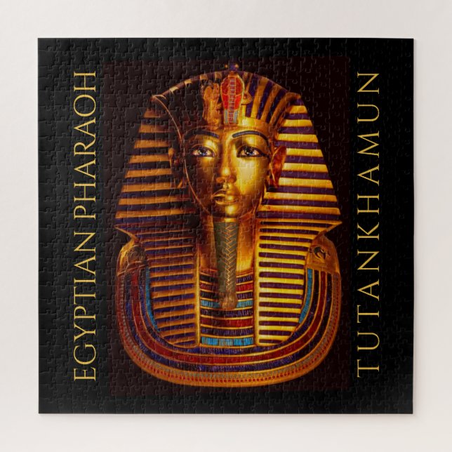 Ancient Egyptian King Tutankhamun Gold Burial Mask Jigsaw Puzzle (Vertical)