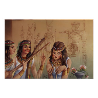 Ancient Egyptian Musicians Fine Art Foam Board Poster