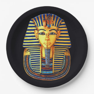 Ancient Egyptian Pharaoh King Tutankhamun Paper Plate