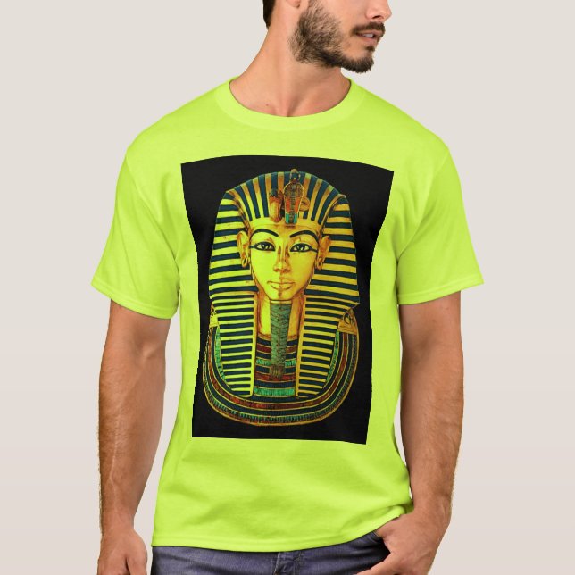 Ancient Egyptian Pharaoh Tutankhamun Gold Mask T-Shirt (Front)