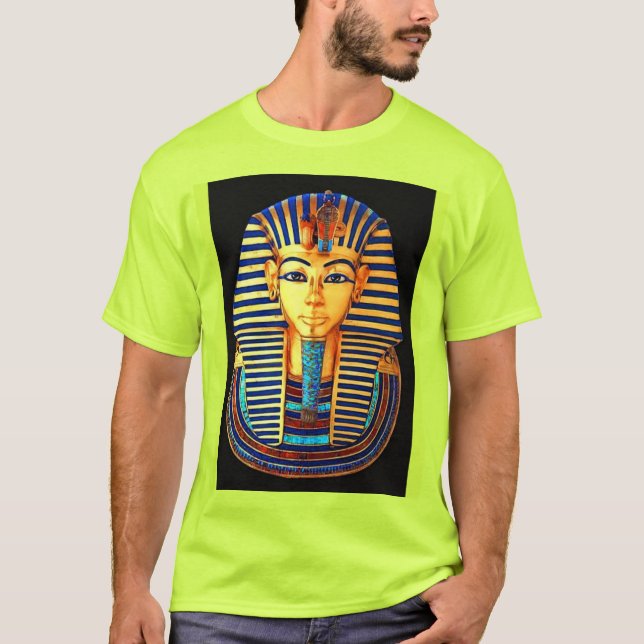 Ancient Egyptian Pharaoh Tutankhamun Gold Mask T-Shirt (Front)