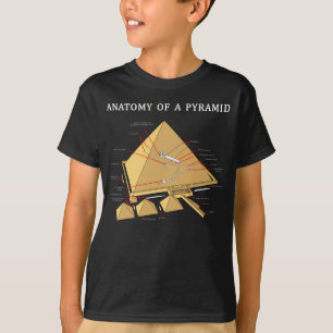 Ancient Egyptian Pyramid Anatomy Archaeology T-Shirt