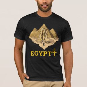Ancient Egyptian Pyramids Sphinx Sacred Geometry T-Shirt
