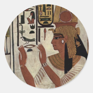 Ancient Egyptian Queen [Nefertari] Classic Round Sticker