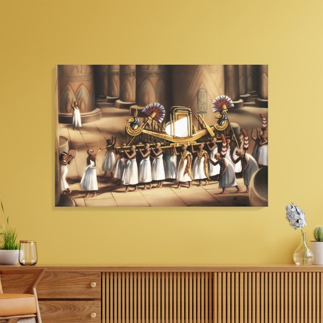 Ancient Egyptian Sacred Procession Fine Art Print (Insitu(LivingRoom))
