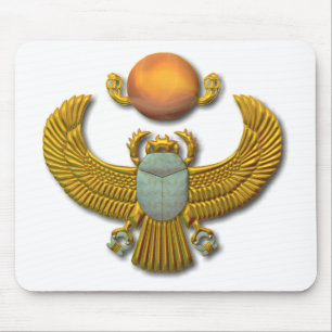 Ancient Egyptian Sacred Scarab - Gold Mouse Pad