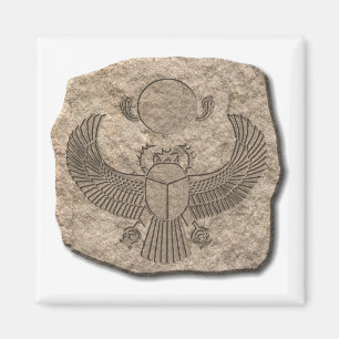 Ancient Egyptian Sacred Scarab Stone Magnet