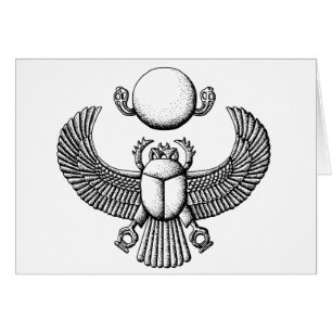 Ancient Egyptian Scarab Black and White