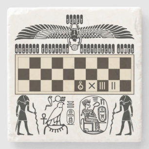 Ancient Egyptian Senet Board Stone Coaster