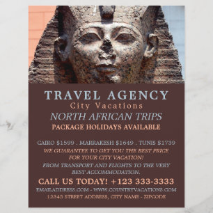 Ancient Egyptian Sphinx, Cairo, Travel Agency  Flyer