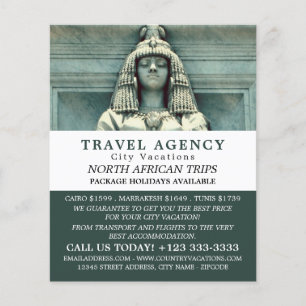 Ancient Egyptian Statue, Cairo, Travel Agency  Flyer