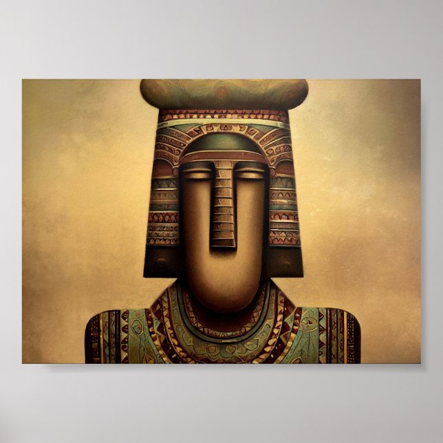 Ancient Egyptian Statue Poster (Front)