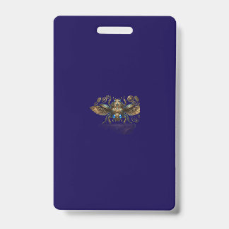Ancient Egyptian Steampunk Mechanical Scarab Beetl ID Badge