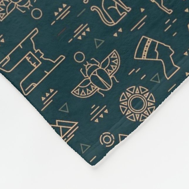 Ancient Egyptian Symbols Blanket (Corner)