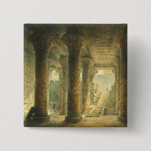 Ancient Egyptian Temple of Esna  15 Cm Square Badge