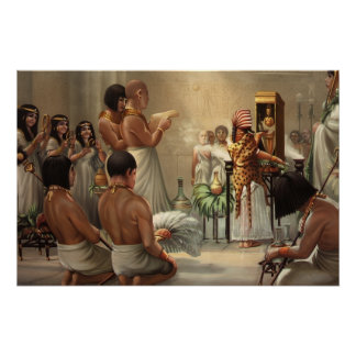Ancient Egyptian Temple Ritual Fine Art Print