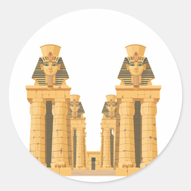 Ancient Egyptian Temple Sticker  (Front)