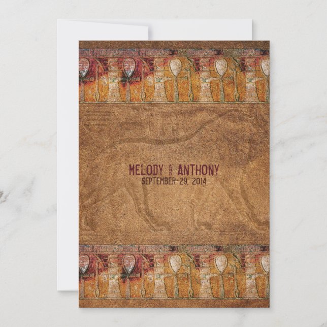 Ancient Egyptian Themed Wedding Invitation (Front)