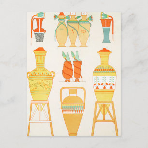 Ancient Egyptian Urns Holiday Postcard