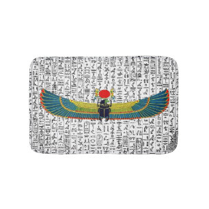 Ancient Egyptian Winged Scarab  Bath Mat