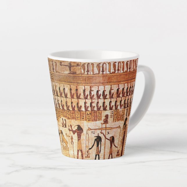 Ancient Egyptians Death Court Maat Godess Latte Mug (Right Angle)
