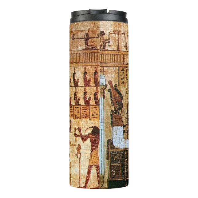 Ancient Egyptians Death Court Maat Godess Thermal Tumbler (Back)