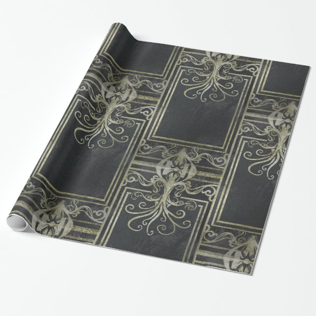 Ancient Eldritch Victorian Wrapping Paper (Unrolled)