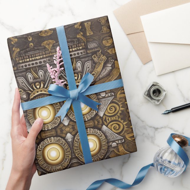 Ancient Elegance: Celtic & Egyptian Fusion Wrapping Paper (Gifting)